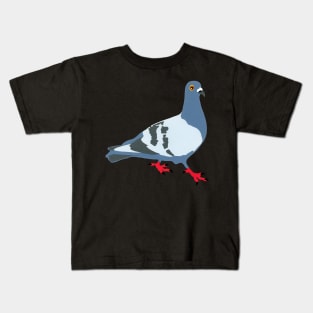 PIGEON – City Bird Hand Cut from Paper - Original Art Kids T-Shirt